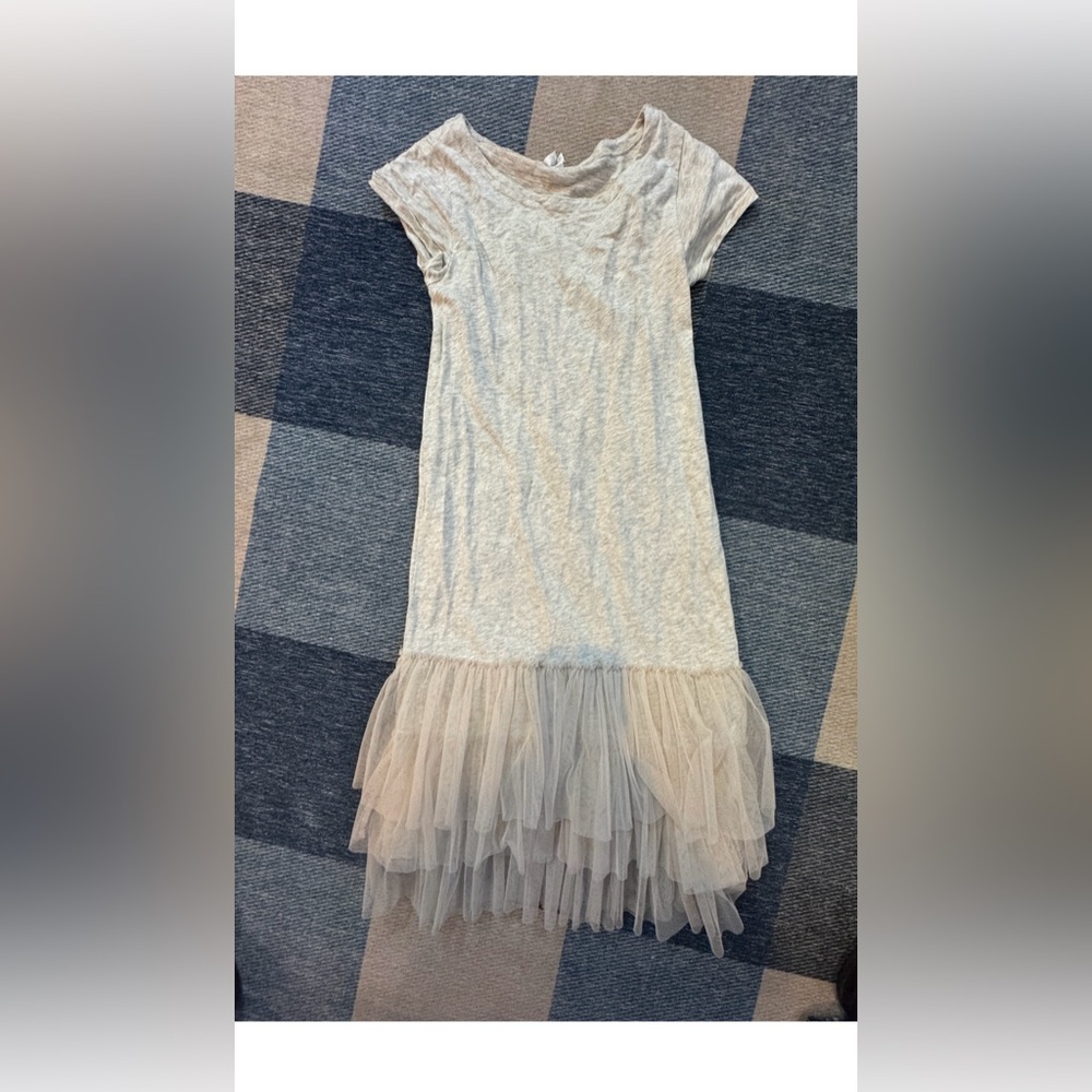 Crewcuts Gray Cotton dress with tutu size 12